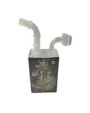 Alien theme water pipe | juice box design | comes with built-in banger | 7.5"