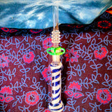 Nectar I/O Straw with 10MM Tip-White/Blue Stripes-V925N