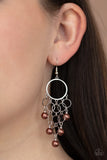 When Life Gives You Pearls - brown-Paparazzi Earring
