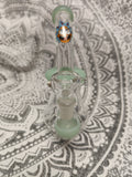 7” Bent Neck Green Showerhead Perc Waterpipe
