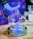 7” Globe Recycler Waterpipe w/Black&Periwinkle Blue Accents-MK104