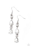 Raise Your Glass to Glamorous - White -Paparazzi Earring