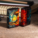 Zippo Sun and Moon 540 Tumbled Brass   Windproof Lighter