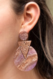 Head Under WATERCOLORS - multi (purple/brown)-Paparazzi Earring