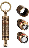 CIGARLOONG Cigar Punch Retractable and Screw Out Punch-2 Size Blades Cigar Hole Opener-Smoking Accessories (Gold)