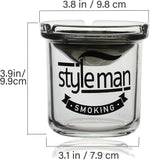 Styleman | Ashtray with Lid for Cigarette | Glass Ash Tray Outdoors | Ash Holder for Smokers
