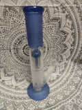 13" Waterpipe | Straight Tube Style | Tree Perc | Frosted Design