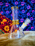 6”  Glass Beaker Waterpipe w/Amber Accents-CWP19