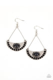 Canyon Canoe Ride - black-Paparazzi Earring