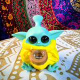 Baby Yoda – Star Wars Grogu Silicone Water Pipe-Yellow