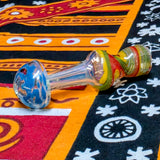 Rasta Fumed Mushroom Chillum w/Maria