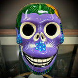 Purple Skull With Sunflowers Large