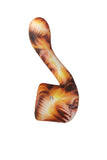 Silicone Smoking Pipe | "Sherlock" Style | Flame Design | Glass Bowl Insert
