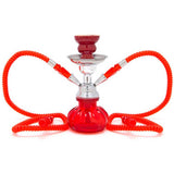9" Pumpkin 2 Hose Hookah Red
