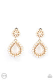 Discerning Droplets - Gold-Paparazzi Earring