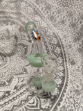 7” Bent Neck Green Showerhead Perc Waterpipe