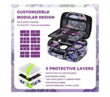 Smell Proof Bag with Combination Lock, Large Smell Proof Stash Box, Odor Proof Container Portable Travel Storage Case, Activated Charcoal Bag, Purple