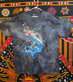 “The Mountain”  Vintage 90’s Big Bass Gray Tie-Dye Size XL