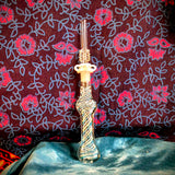 7" Color Spiral Dab Straw-Blue/White/Lilac-V960N