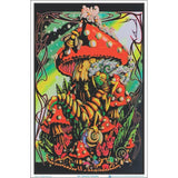 Mushroom Caterpillar Blacklight Poster - 23" X 35"