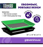 COMMON CULTURE Trimming Tray - 150 Micron Dry Sift Screen Set - 24” Collapsible Drying Rack - Screen Trim Kit - Sifting Tray with Dry Herb Harvest Accessories