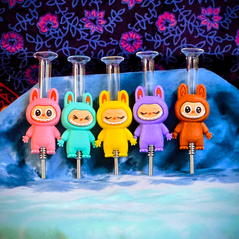 Silicone Lafufu Monster Nectar Collector W/10MM Titanium Tip-SRS1534