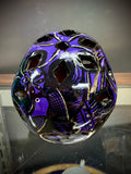 Purple with Black/Gold Pattern Sugar Skull Talavera pottery