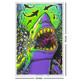 Shark Attack Blacklight Poster-23"x35"