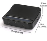 Automatic Rolling Box, Cigarette Rolling Machine Portable Metal Box for Rolling Tobacco, Smoking Roller and Storage Case (Black)
