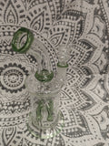 7" Waterpipe | 4-Arm Perc | Bent Neck | 14mm | Green