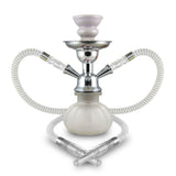 9" Pumpkin 2 Hose Hookah White