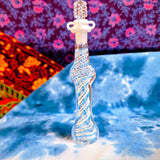 7" Color Spiral Dab Straw-Blue/White/Lilac-V960N