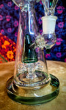 14” Glass Dual Perc Waterpipe RS214 Teal Accents