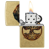 Zippo Knotted Tree of Life Street Brass Windproof Lighter