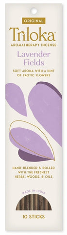 Triloka LAVENDER FIELDS Incense, 10 Sticks