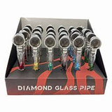 Volcanee Diamond Glass Pipe-Assorted Colors-RG1005