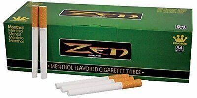 Zen Smoke Menthol Flavored Cigarette Tubes 84mm Kingsize 200 Cigarette Tubes