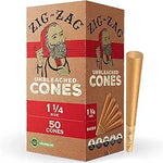 Zig Zag 1 1/4 Unbleached cones 50pk