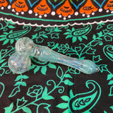 5"-6" Spin & Rake Silver Fumed Mint Bubbler by Vince Lown