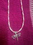 Dragonfly Glass Bead Necklace