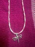 Dragonfly Glass Bead Necklace