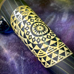 Sandblasted Sacred Geometry Chillum by Little B Glass