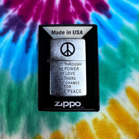 Trench Art Peace Design Zippo Lighter