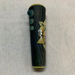 Sandblasted Sacred Geometry Chillum by Little B Glass