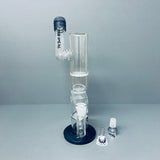 14" Pit Bull Waterpipe Triple Honeycomb Disc ZONG with SMOKE Accents