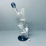 14" Pit Bull Waterpipe Triple Honeycomb Disc ZONG with SMOKE Accents