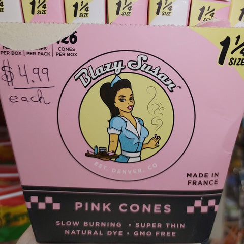 1 1/4" Blazy Susan Pink Cones 6pk