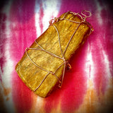 2.5" Wire Wrapped Large Petrified Wood Pendant