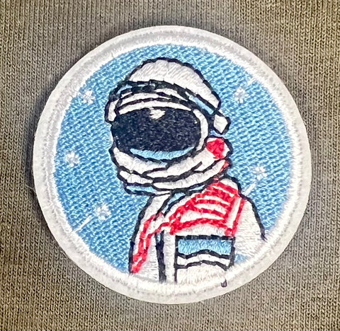 1.75" Astronaut Iron on patch.