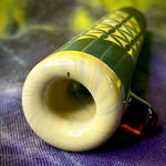 Sandblasted Sacred Geometry Chillum by Little B Glass